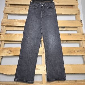Levi's Ribcage Straight Ankle Black Women's Jeans Size:26